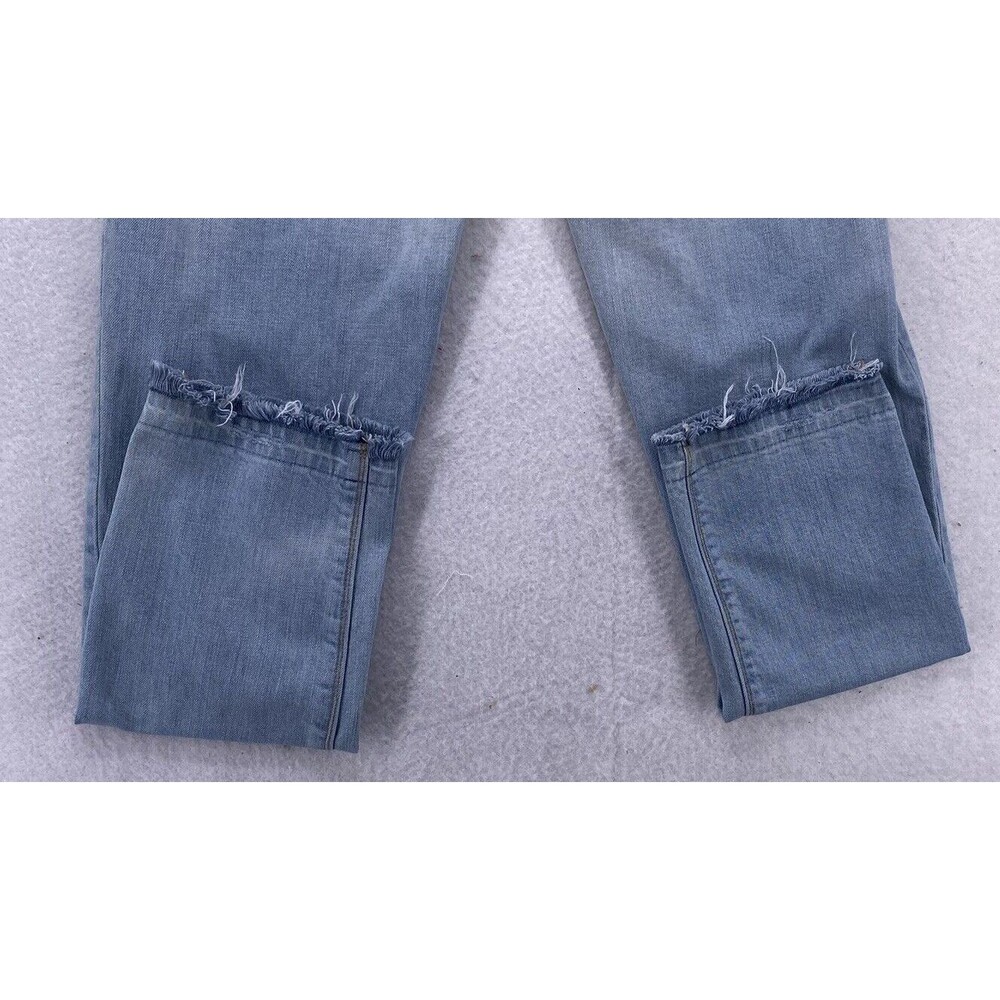Gap 1969 Real Straight Light Wash Raw Hem Denim Jeans Women’s Size 30L (33x29) - Picture 11 of 12